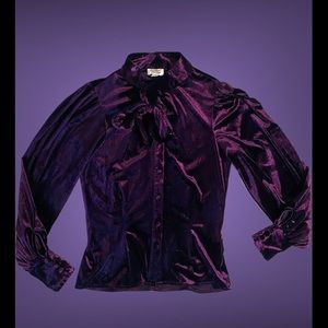 Unique Vintage Velvet Blouse